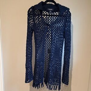 Abercrombie Kids Navy Open-Knit Sweater